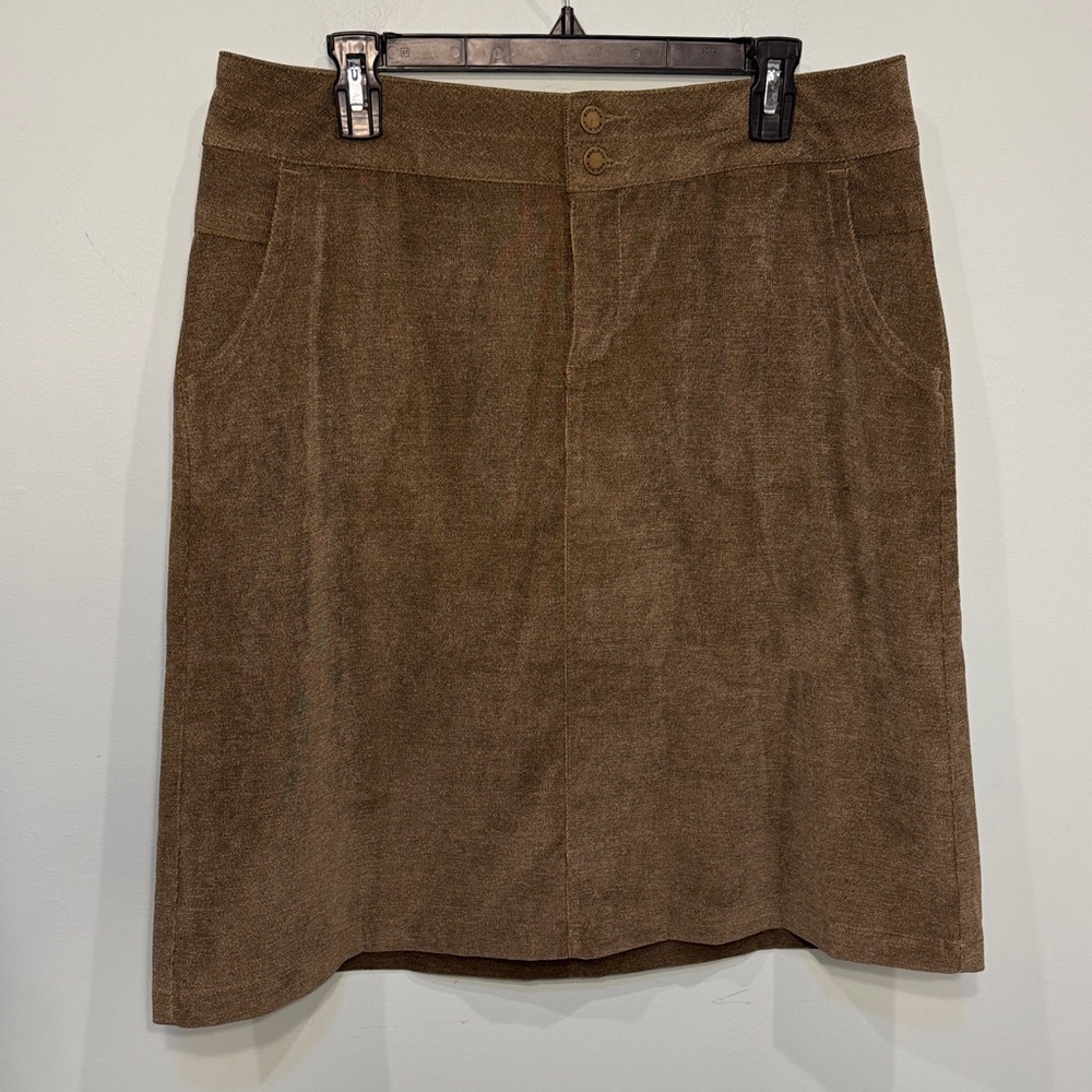 Woolrich Vintage Brown corduroy knee length Skirt Size 14